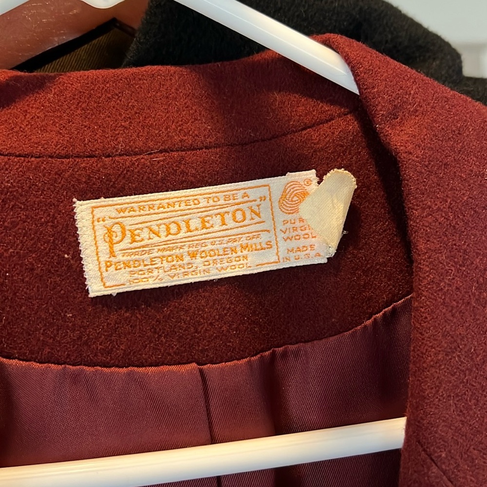 Pendleton 100% Wool Maroon Blazer